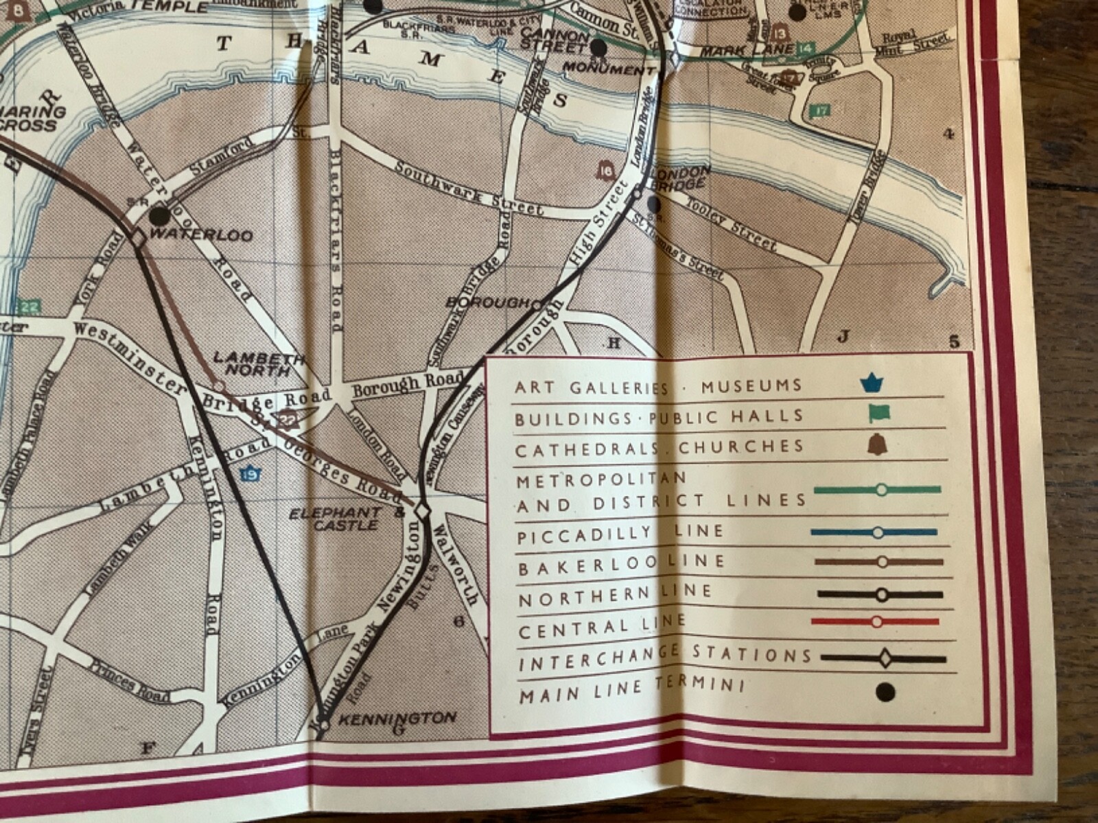 London Underground Map No 2, 1939 (24ins x 17.5ins)