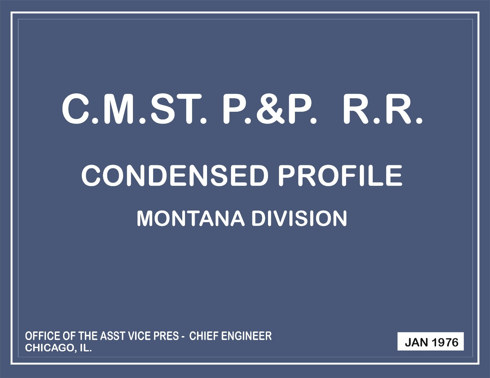 Milwaukee Road Railroad 1976 Montana Division Track Chart PDF Pages on DVD