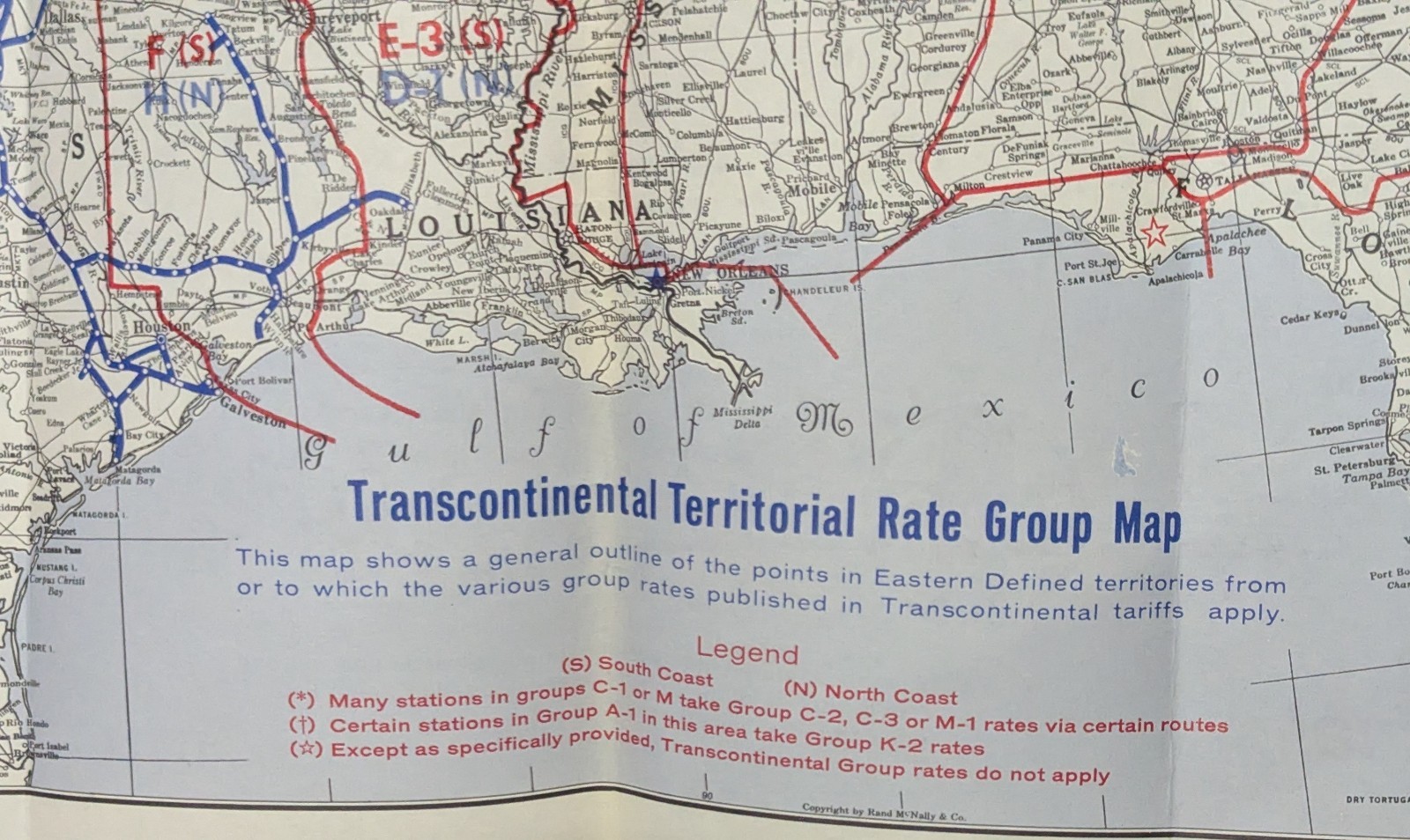 ***VINTAGE SANTA FE RAILWAY RATE GROUP U.S.A. MAP BROCHURE***