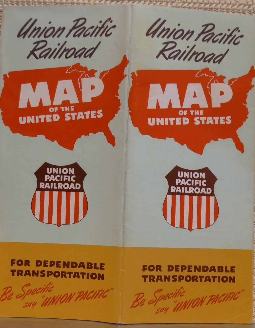 Railroad Map Union Pacific 1959