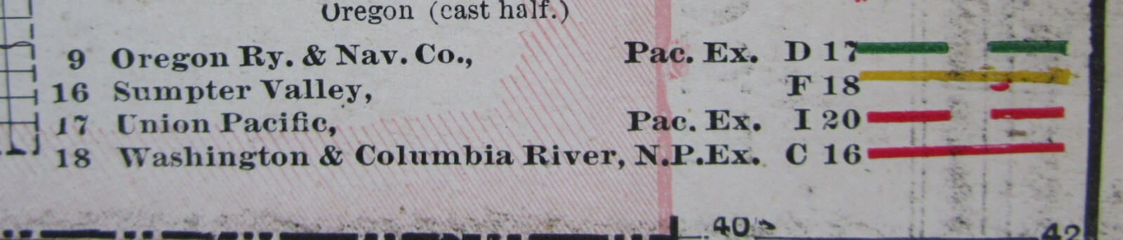 OR 1897 EASTERN OREGON Cram RAILROAD Map SUMPTER VALLEY RR or PROVIDENCE RI City