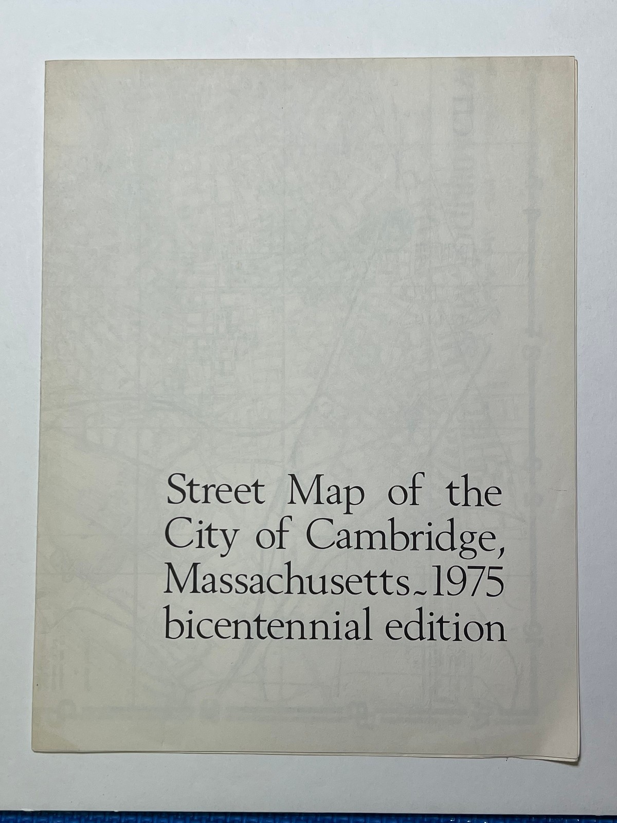 Street Map – CITY OF CAMBRIDGE Massachusetts – 1975
