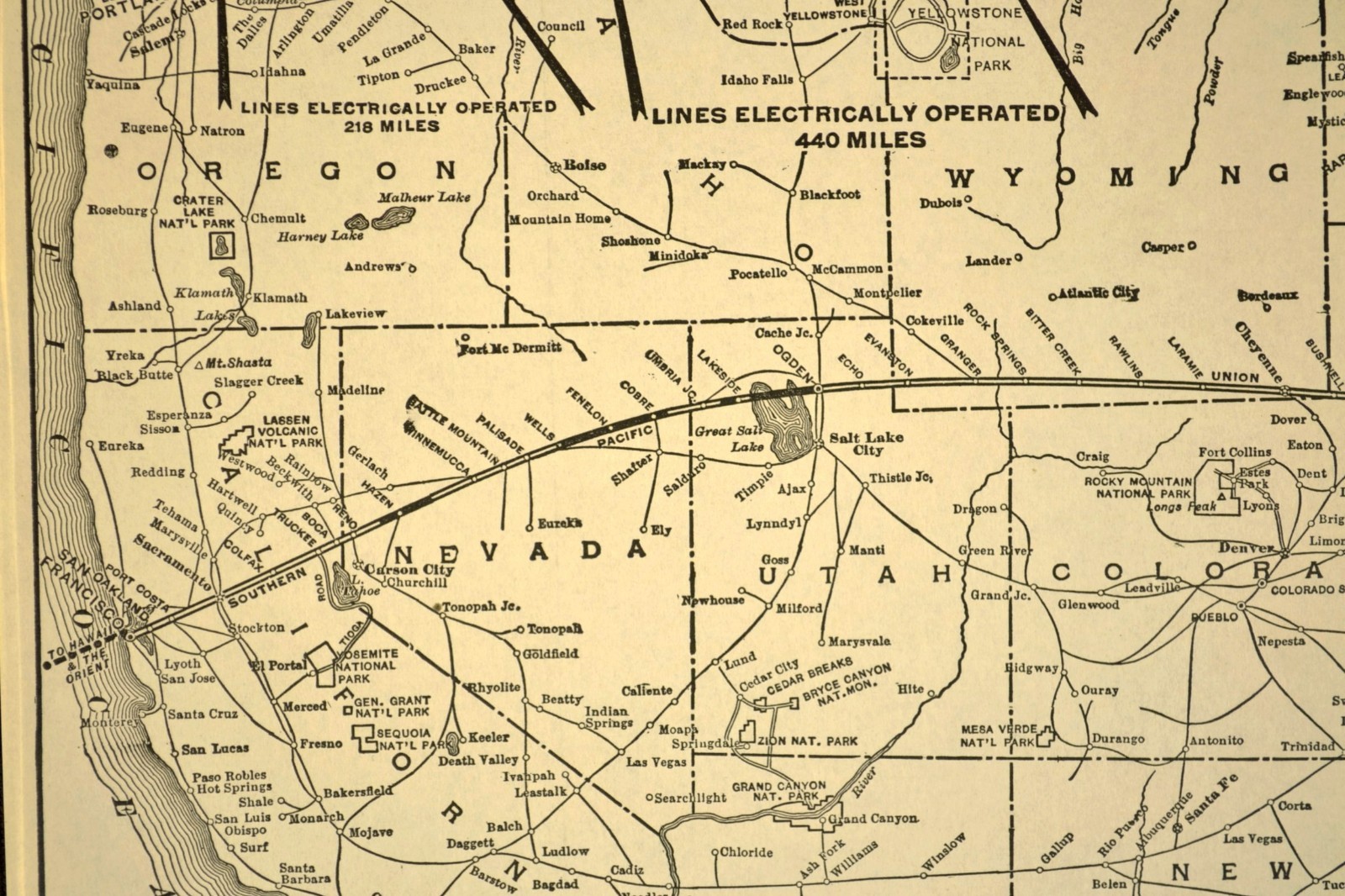 1938 Chicago Milwaukee St Paul & Pacific Railroad Map Original Double Track