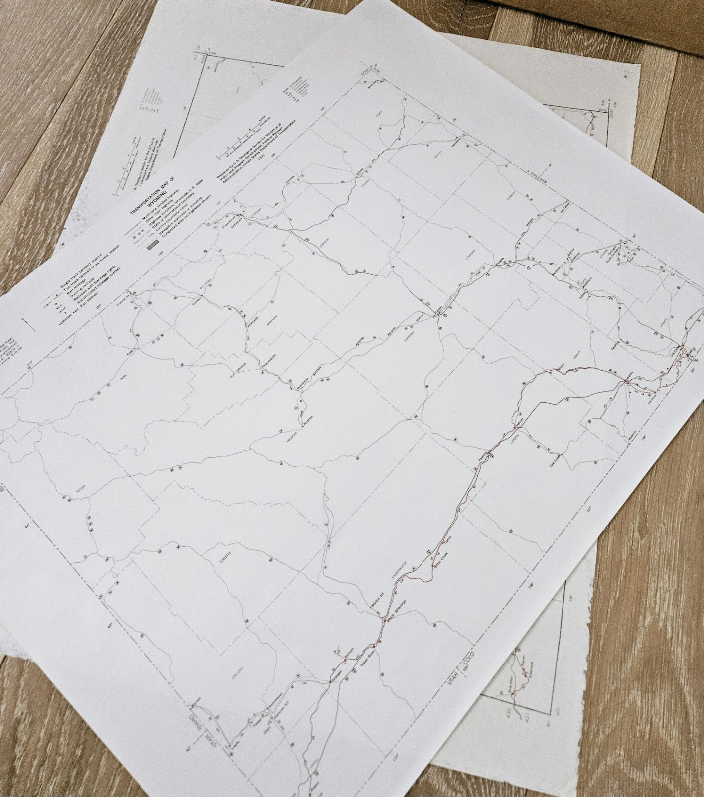 1975 US States Transportation Maps Set of 82 Fed Railroad Administration 22 x 17
