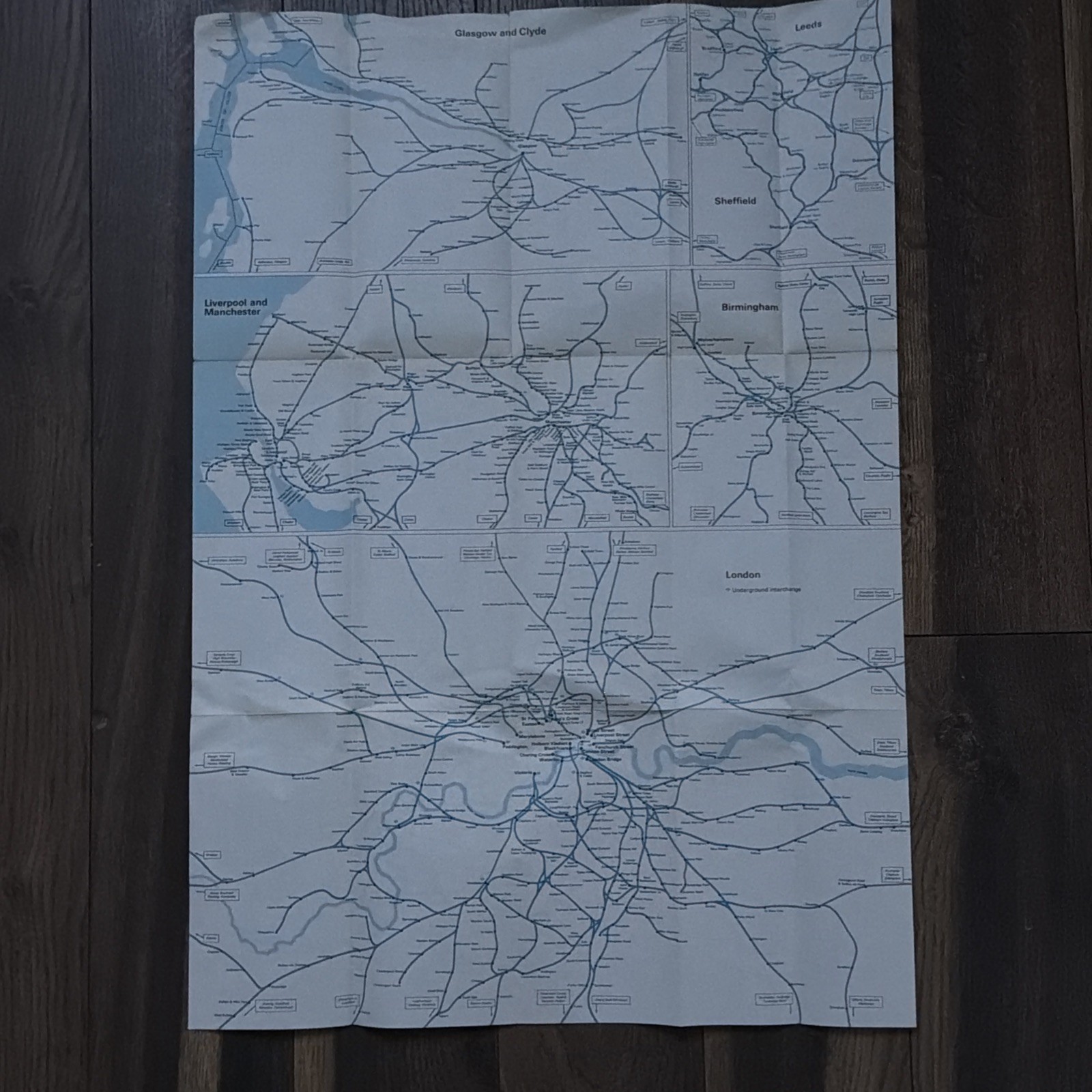 British Rail Passenger Network Map X2 1970 railways Beecham report vintage train