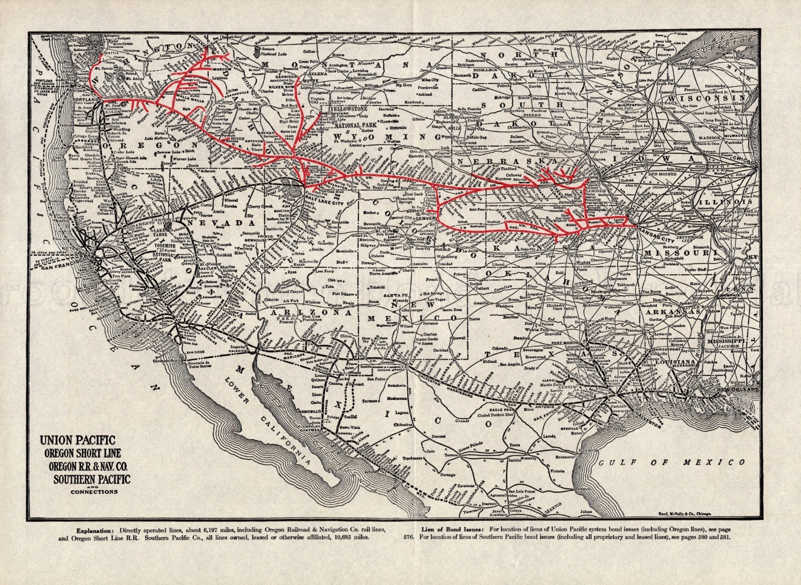 1910 Union Pacific Railroad Map Southern Pacific Oregon Railroad Map 2650