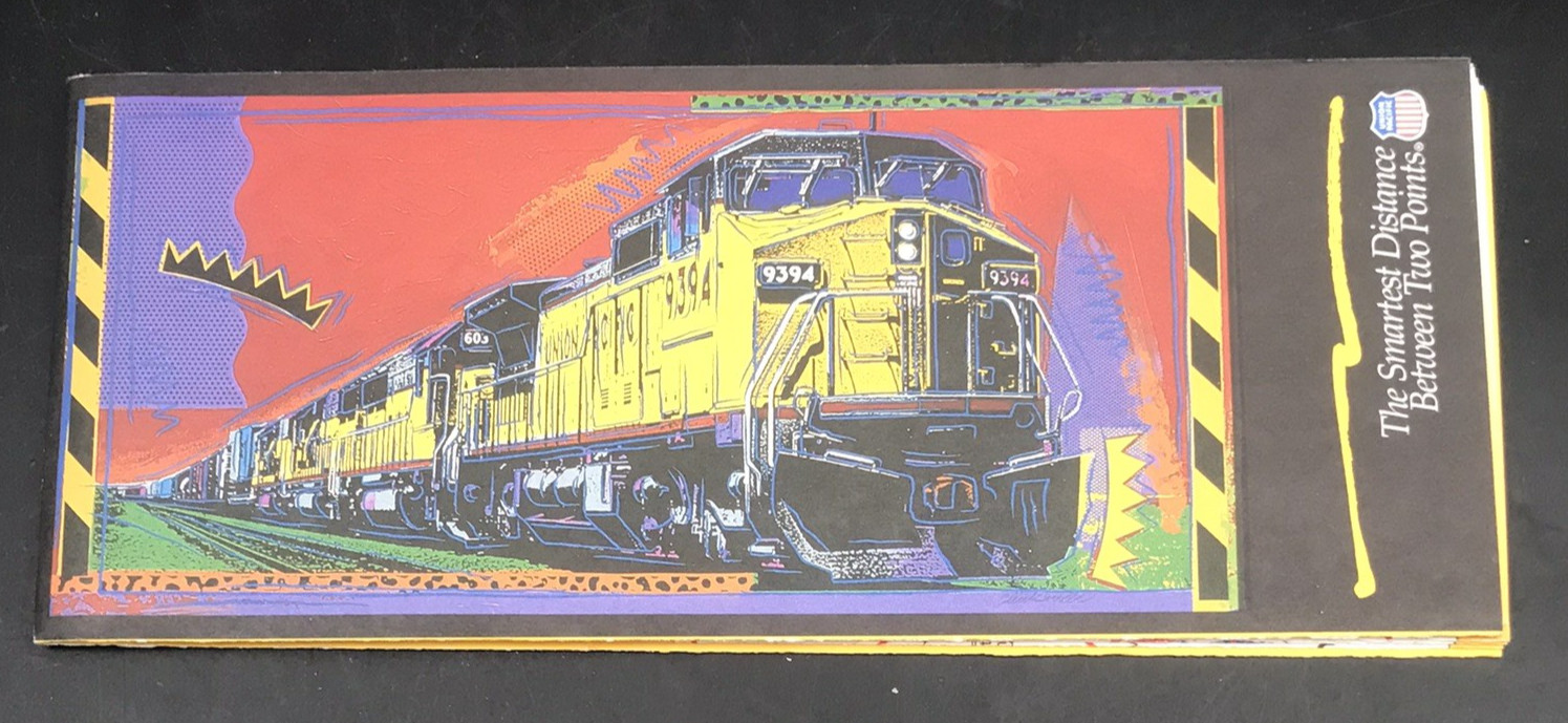 1994 Union Pacific Railroad USA Map System Route Rail Train VTG