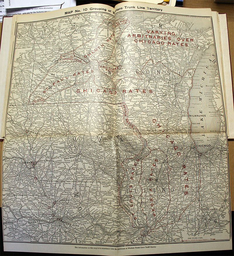 1921 ATLAS OF RAILWAY TRAFFIC MAPS by CHARLES WYMOND – LASALLE EXTENSION UNIV.