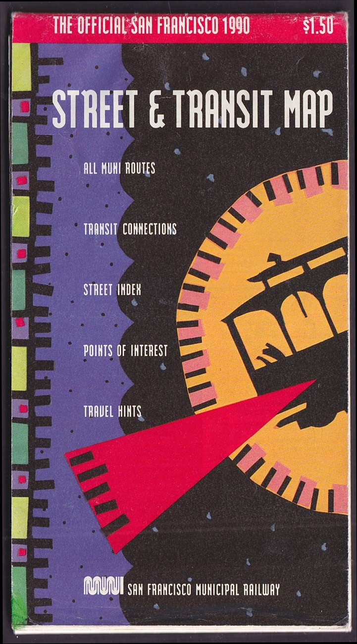 San Vrancisco Street & Transit Map 1990