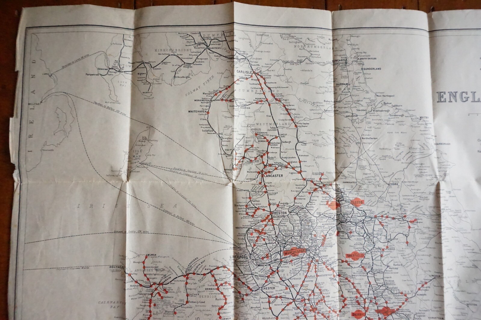 LMS London Midland Scottish Railway Map of England & Wales