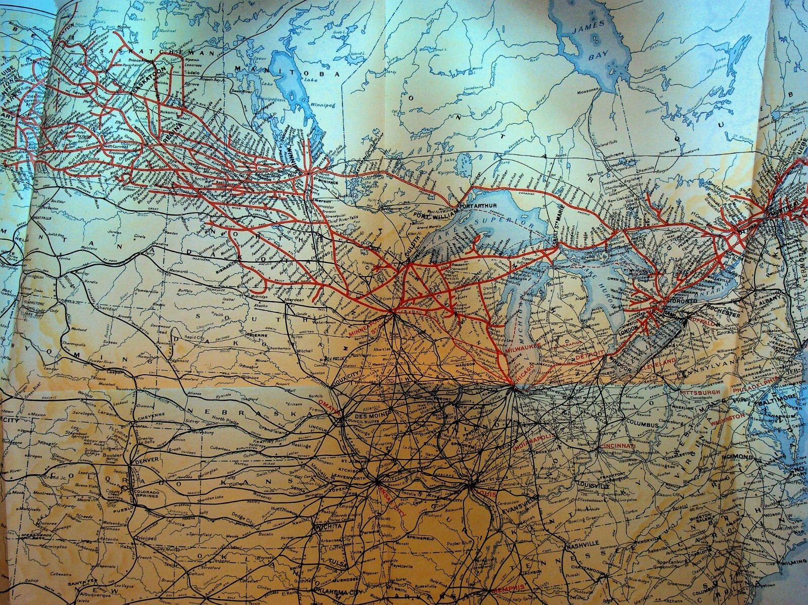 Map of Canadian Pacific Lines Railroad 1947 Where To Go in Canada