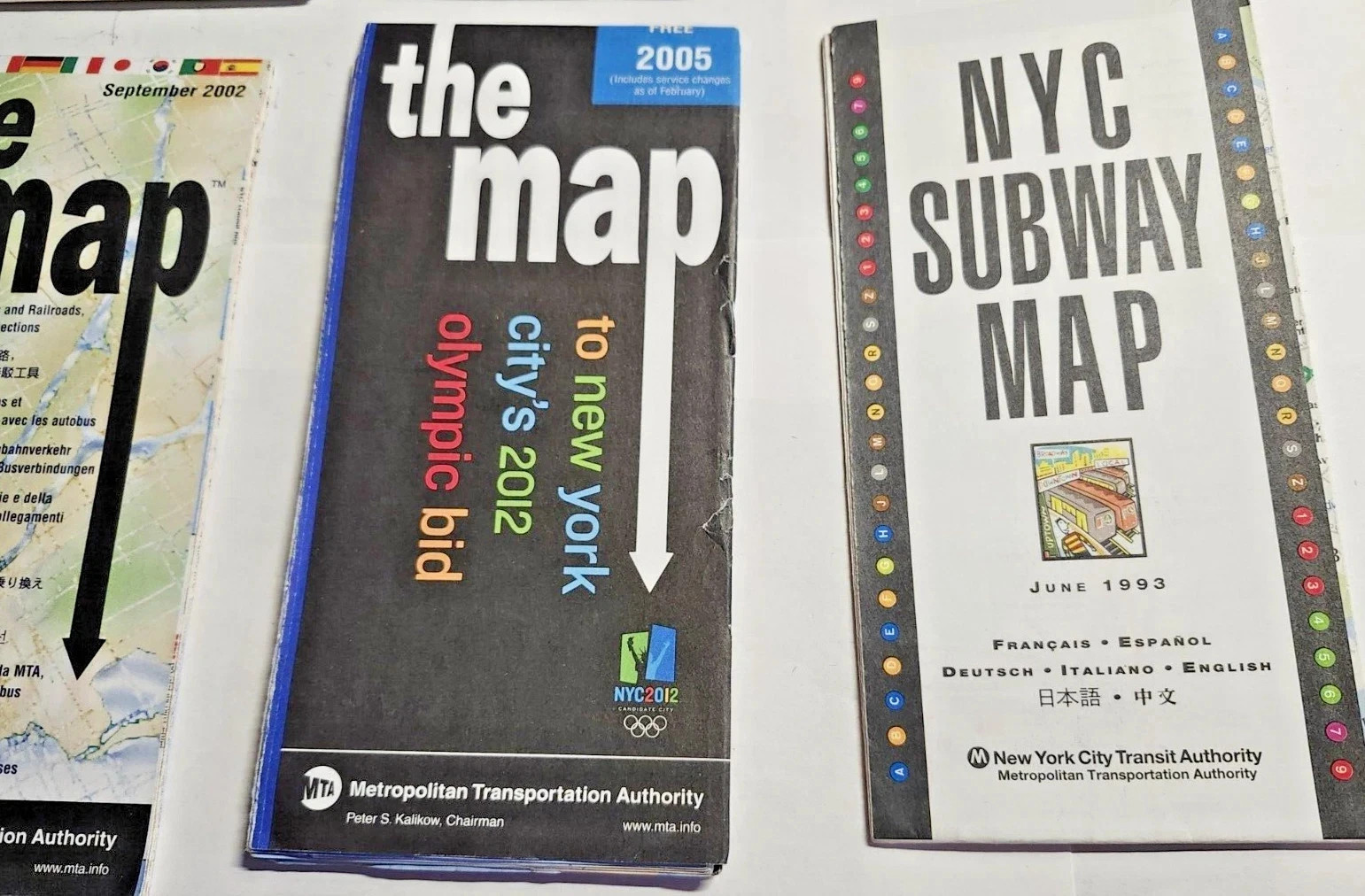 Lot of 8 New York City Subway Map Transit Railroad LIRR Vintage 1990s 2000s