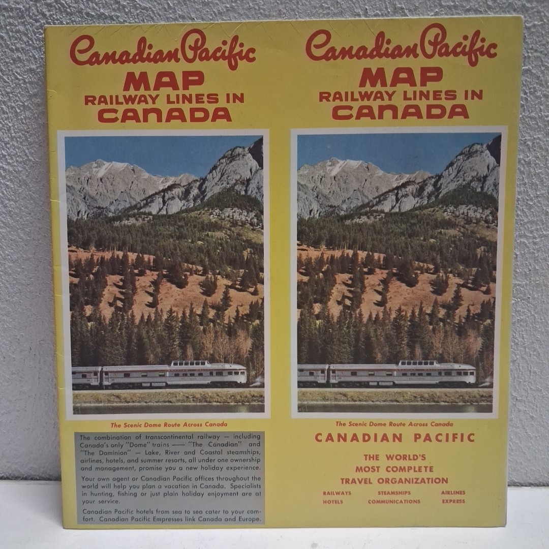 Canadian Pacific Railway Canada Brochure Scenic Wonder Map Created 1947 Vintage