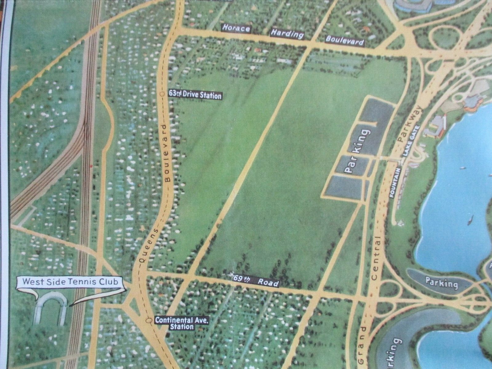 1939 C.S. Hammond & Co Aerial Map New York World’s Fair Flushing Meadow NY REPRO