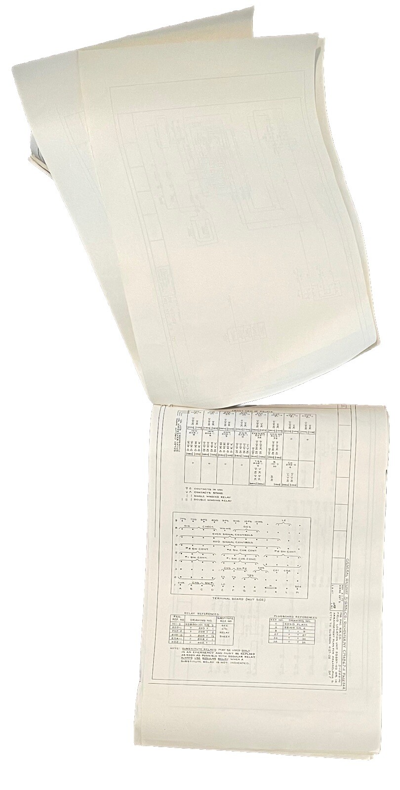 Twenty Original Pacific Railroad Company Engineering Blueprints / Maps