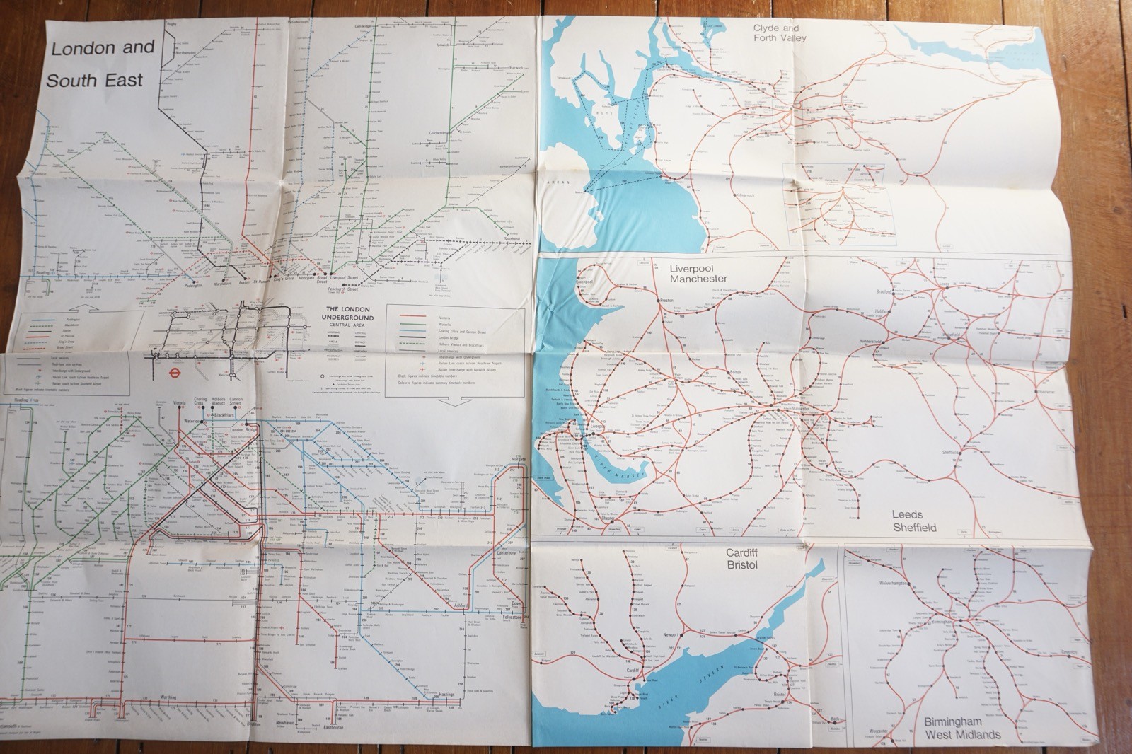 Jan 1975 British Rail Passenger Network Railway Map