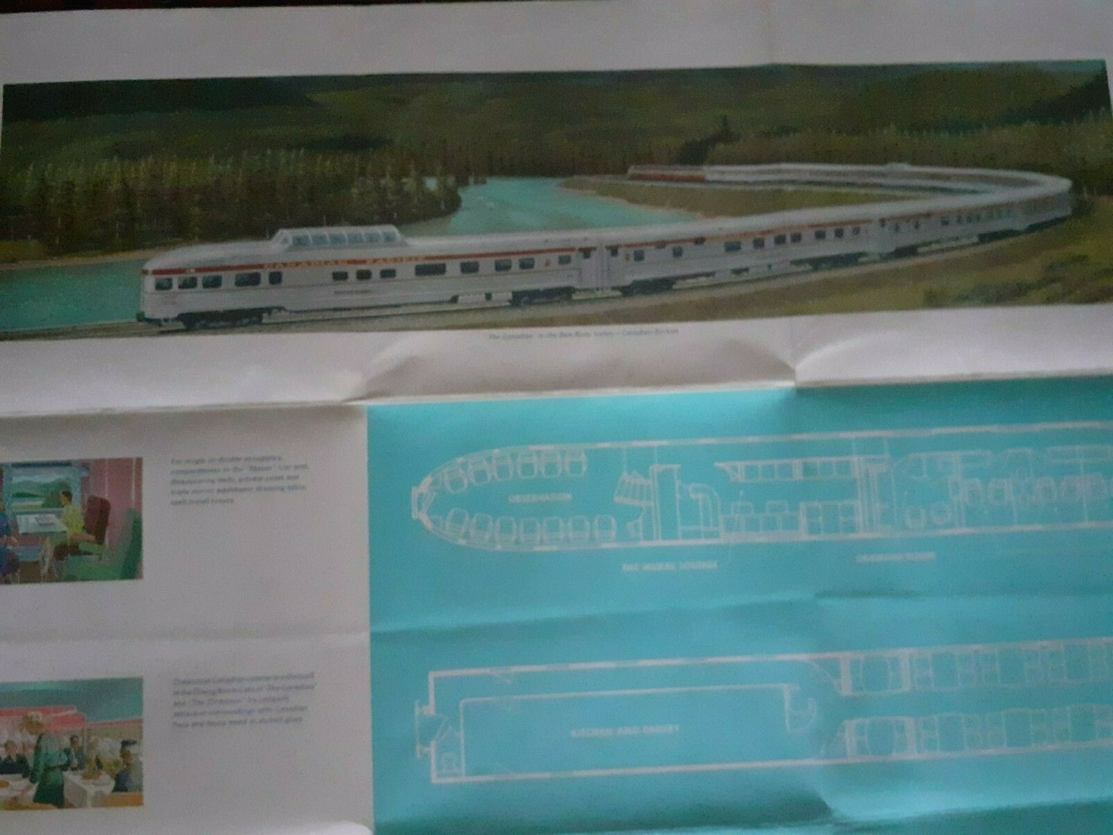 CANADIAN PACIFIC – LARGE POSTER TYPE FOLDOUT BROCHURE – ALL SERVICES MAP – GREAT