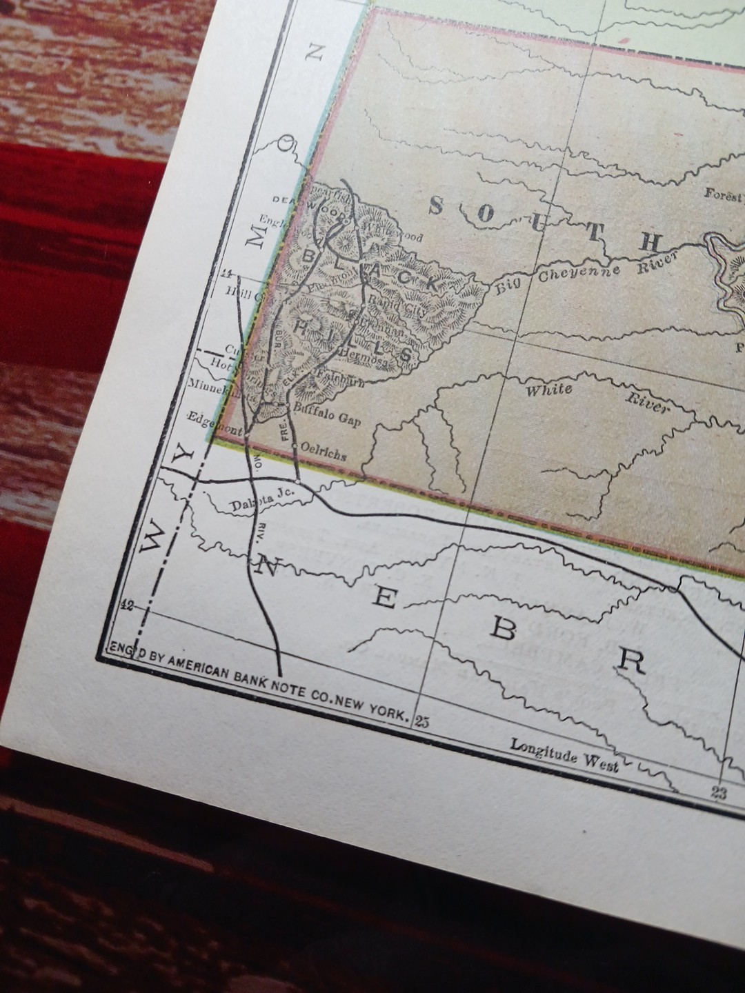 ~1896 Railroad Map Minnesota North South Dakota all Train Routes Stations 9×11″