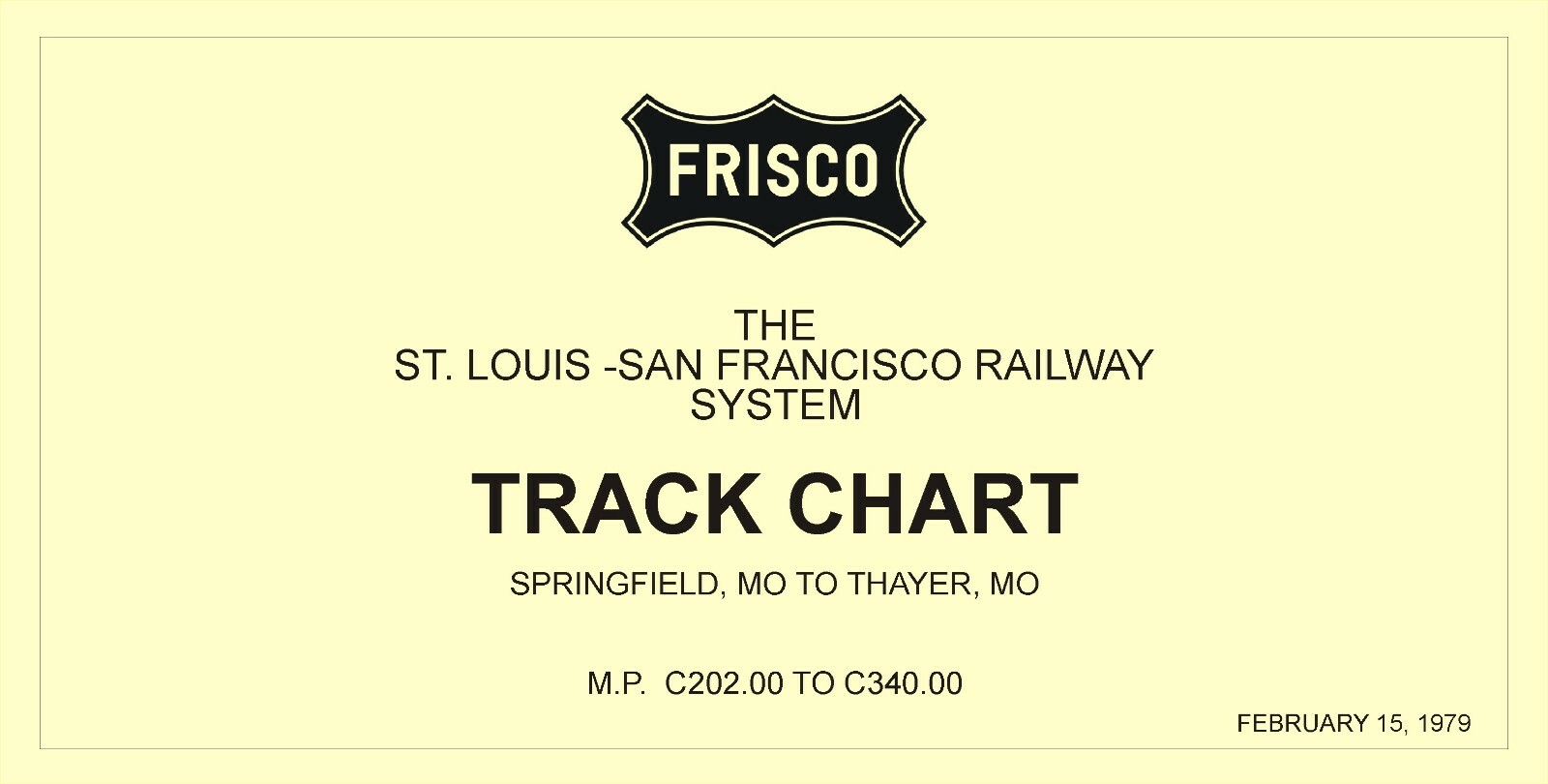 St Louis San Francisico 1979 SW Div. Cherokee Sub Track Chart Pages on DVD