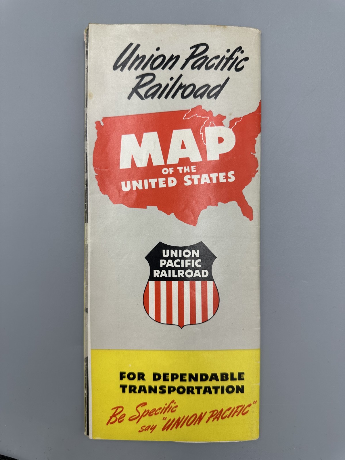 1956 UNION PACIFIC RAILROAD United States MAP Brochure