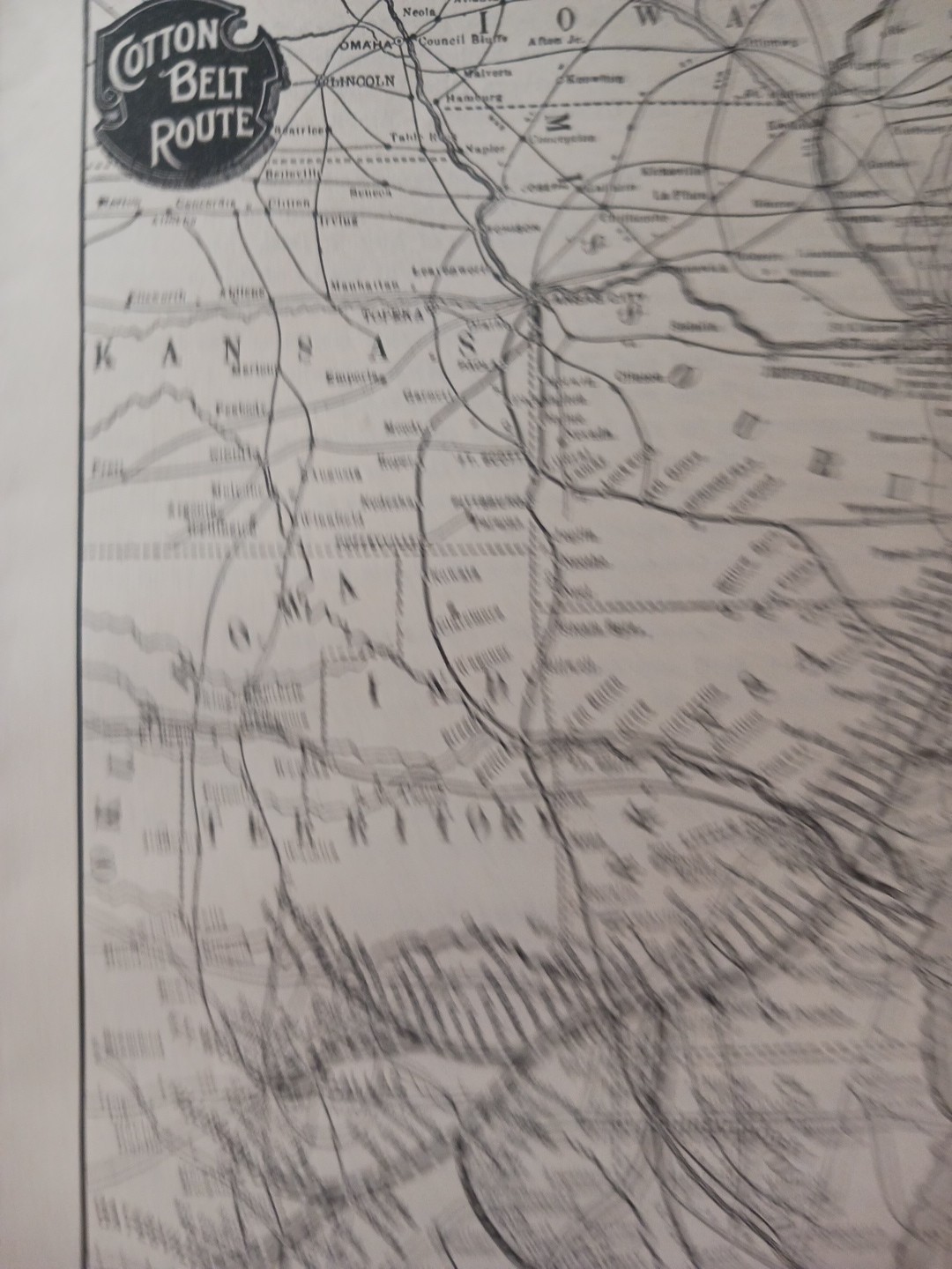 1905 Train Route Map + Report ST LOUIS SOUTHWESTERN RAILROAD Cotton Belt Route