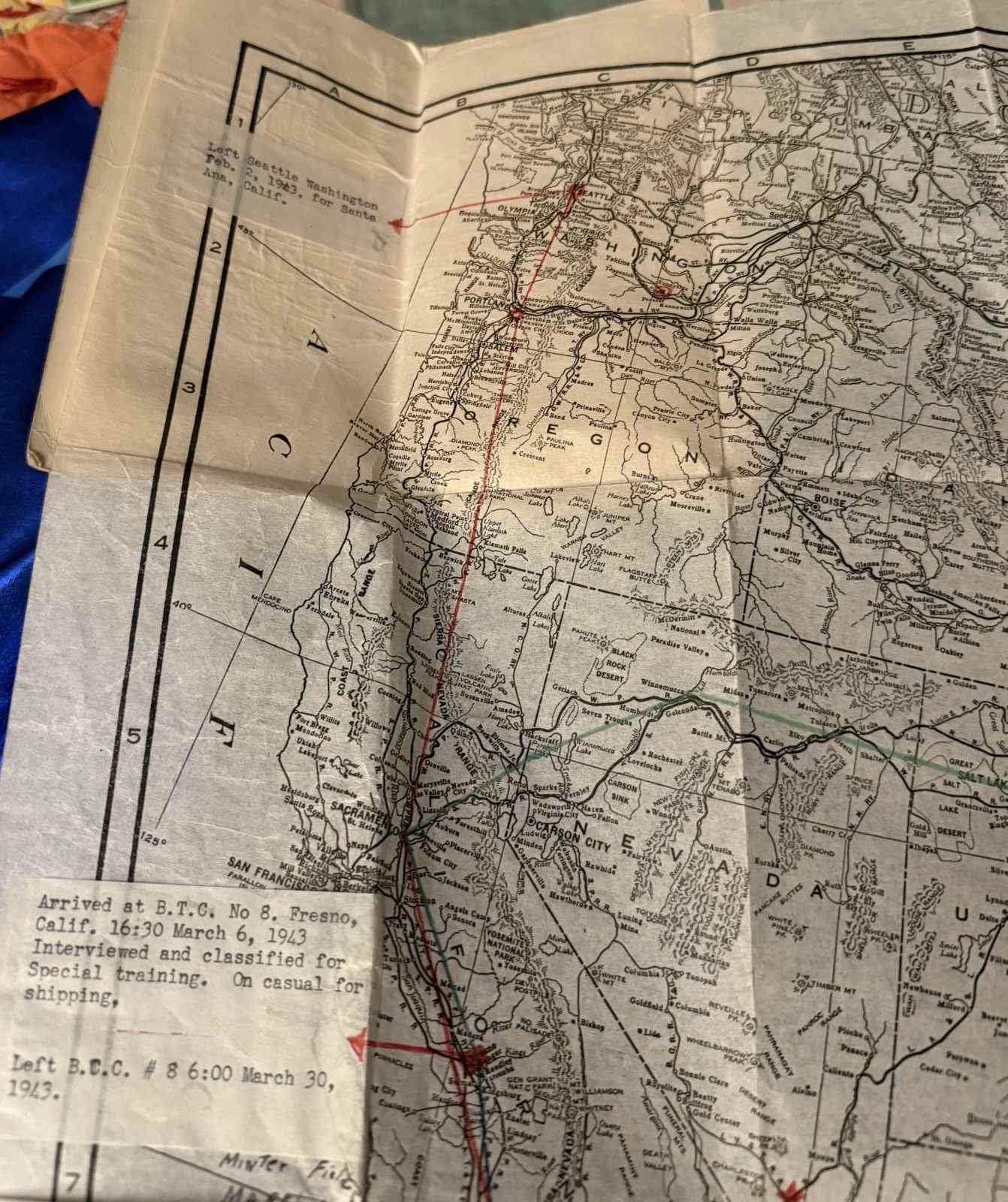 RARE 1940’s Railroad Map & Engineer/Fireman Senority List 1896-1942