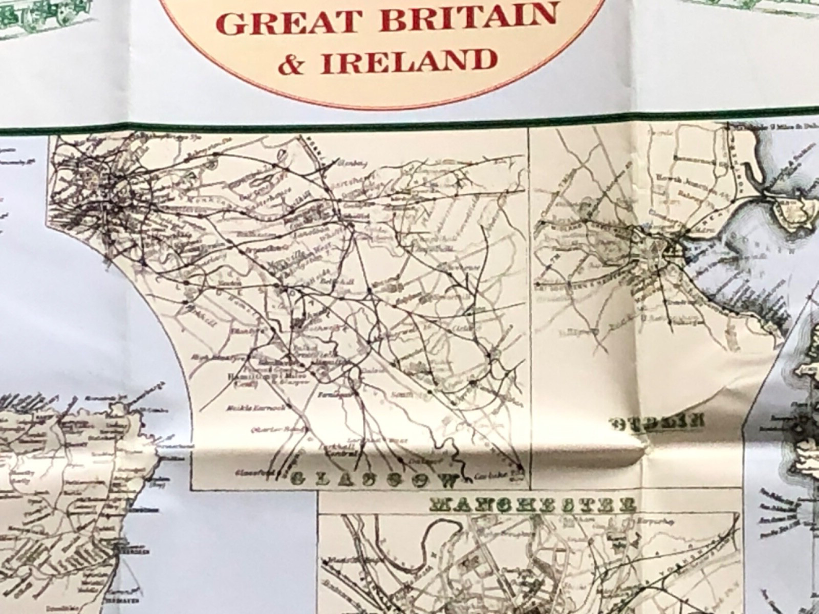 Reproduction (2004) of Bradshaw’s 1907 railway map, Great Britain and Ireland