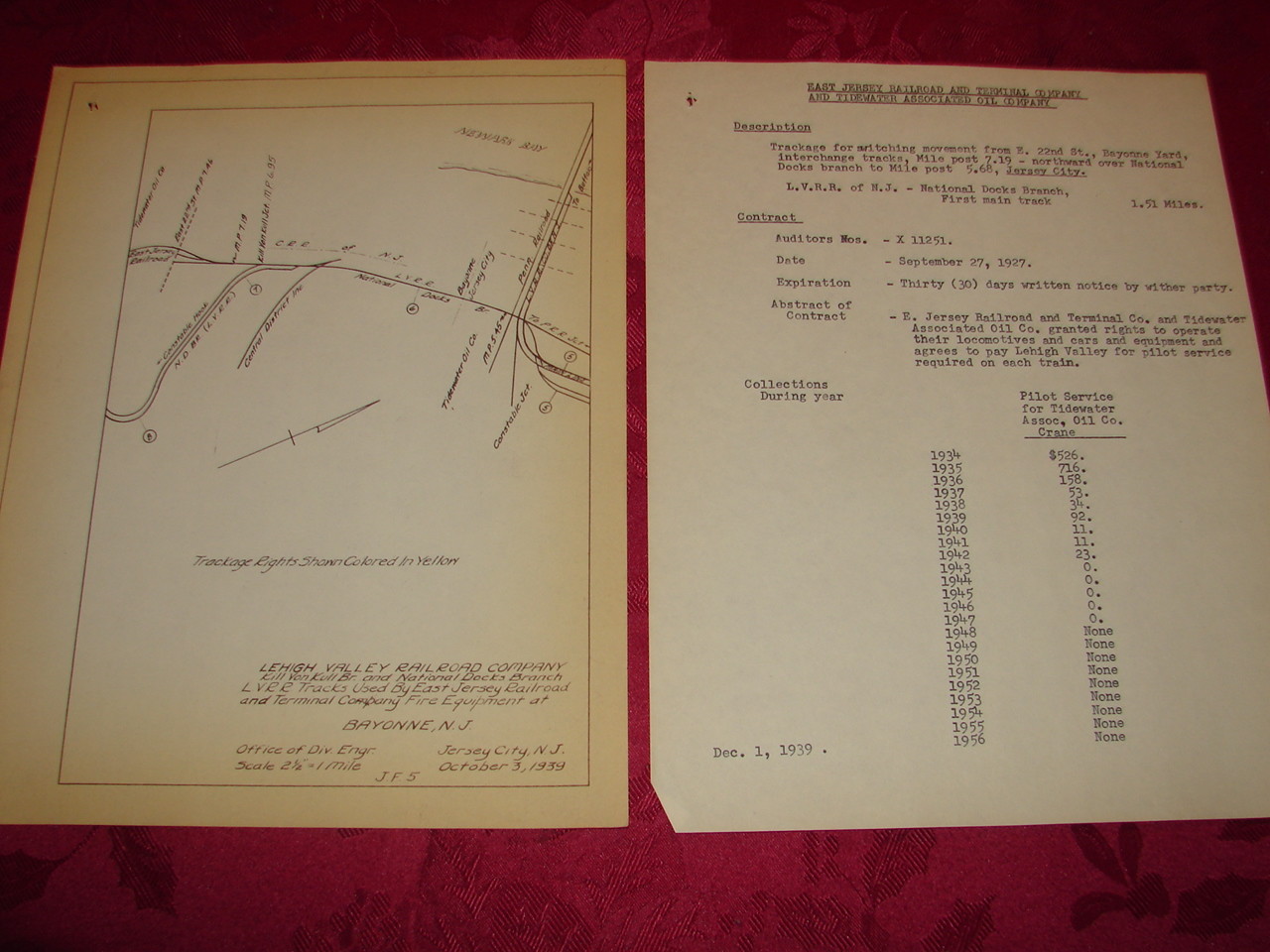 LVRR – Tracks Used East Jersey RR & Terminal Co Fire Equipment Bayonne, NJ 1939