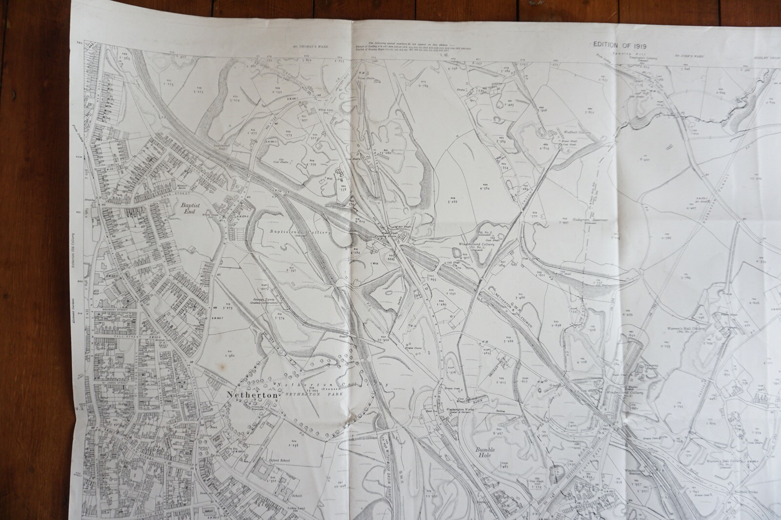 1919 Windmill End Rowley GWR Great Western Railway OS Railway Map