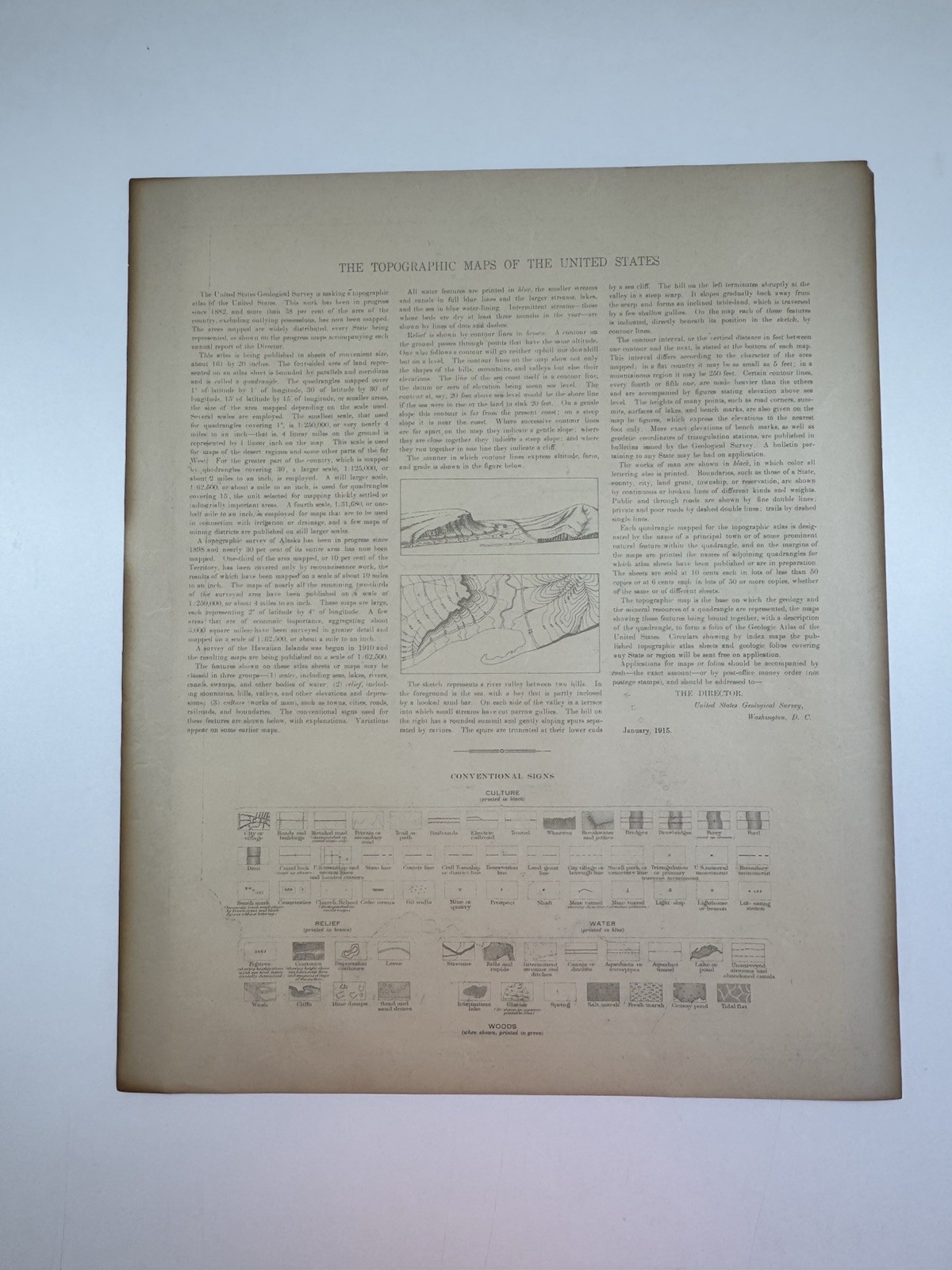 St Thomas Nevada Printed 1916 US Geological Survey Topographic Map 20 X 16 1/2