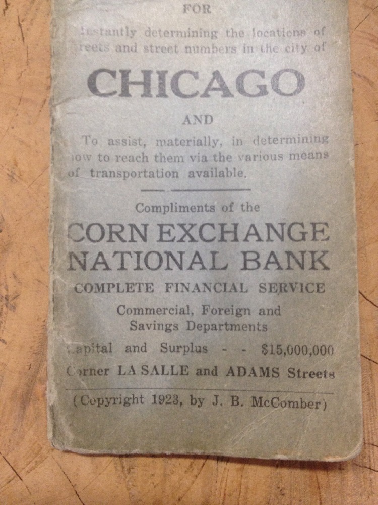 Antique Lightning Street Guide CHICAGO Steam Electric RAILROAD TERMINALS MAP 23’