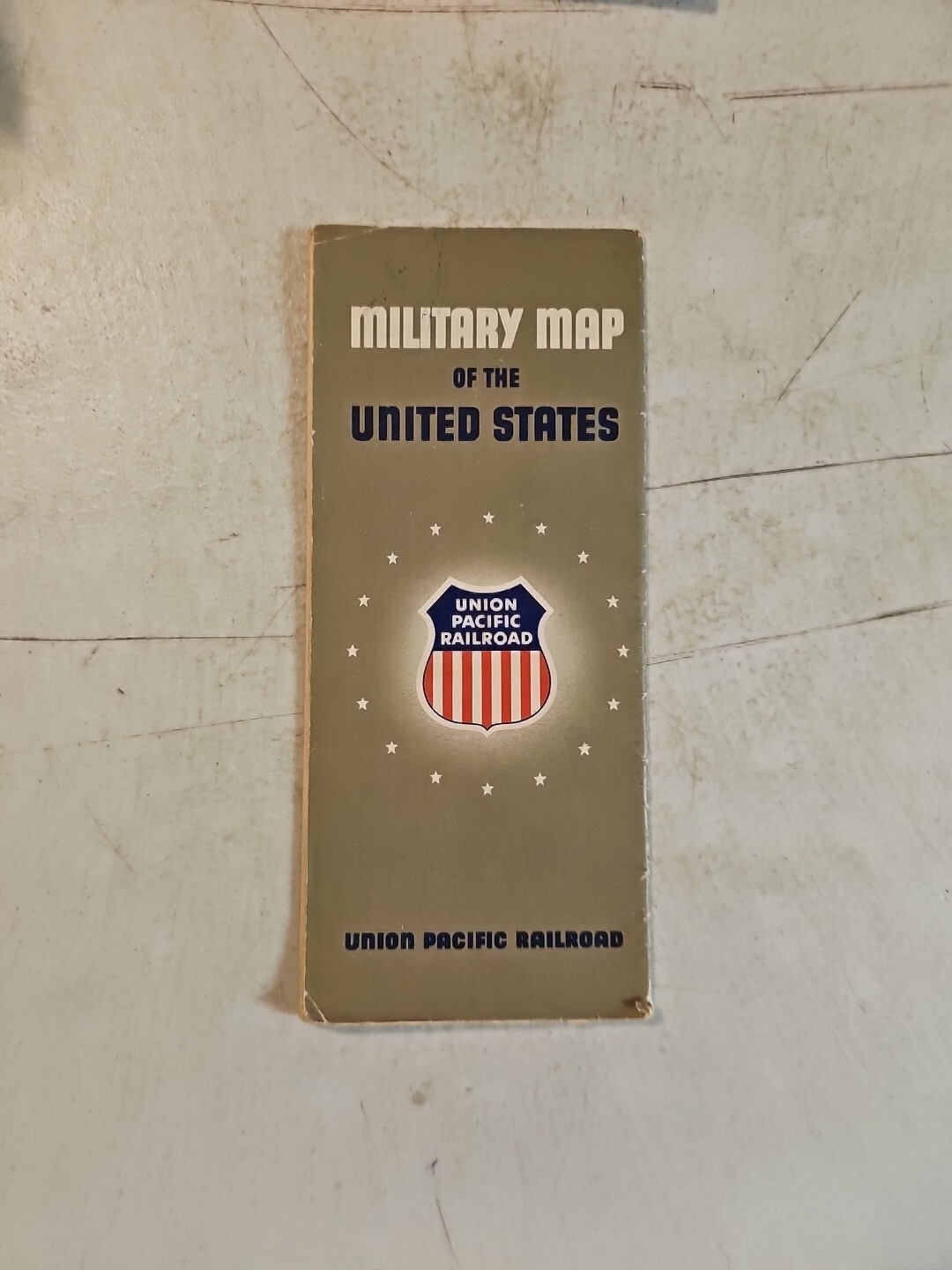 Union Pacific RR Miltary Map of the US 1952 Vintage Road Map