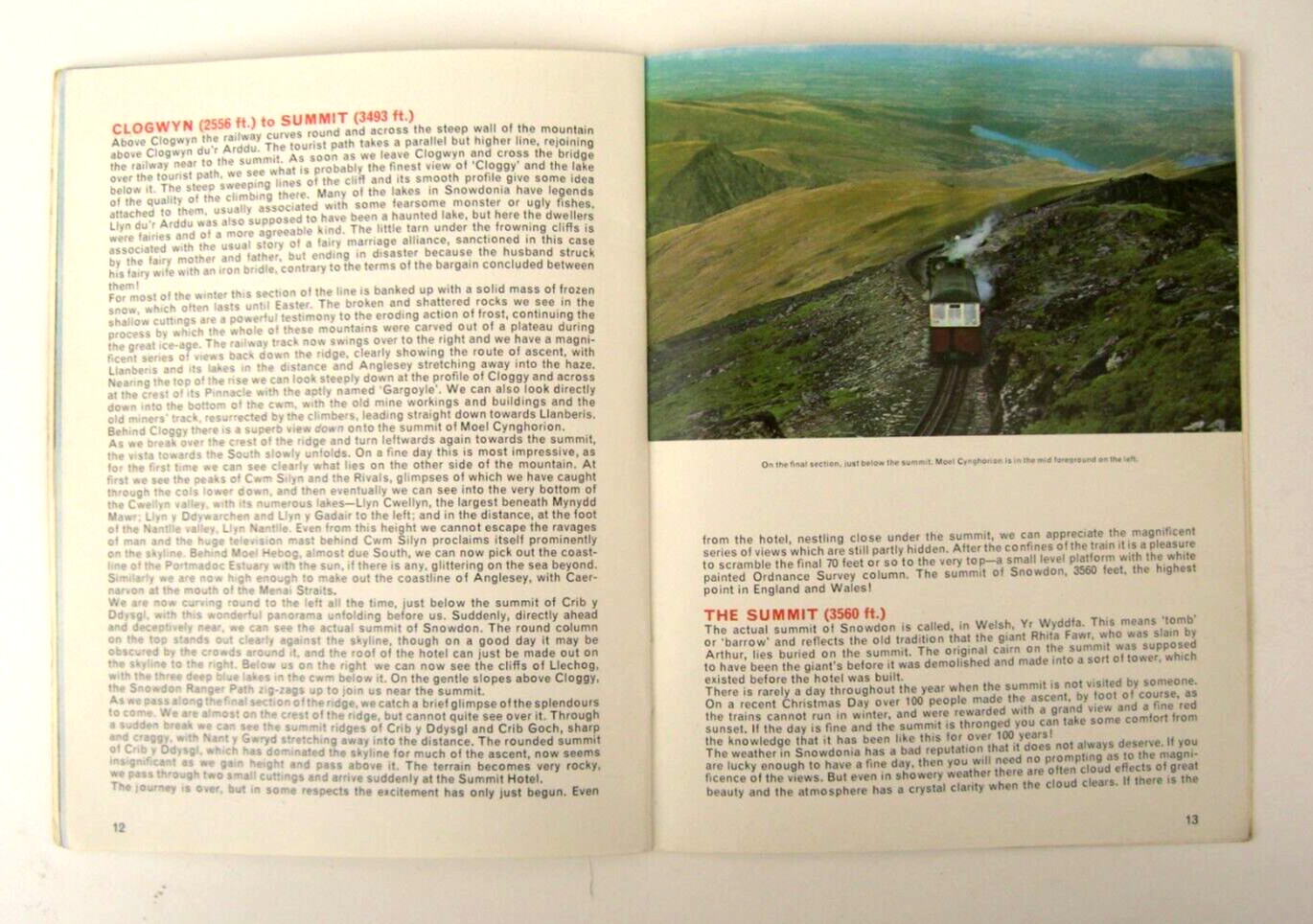 Snowdon Mountain Railway Travelogue/ Guide 1971
