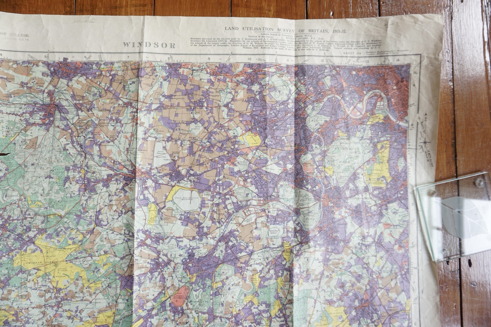 1933 Windsor Land Utilisation Survey Railway OS Map