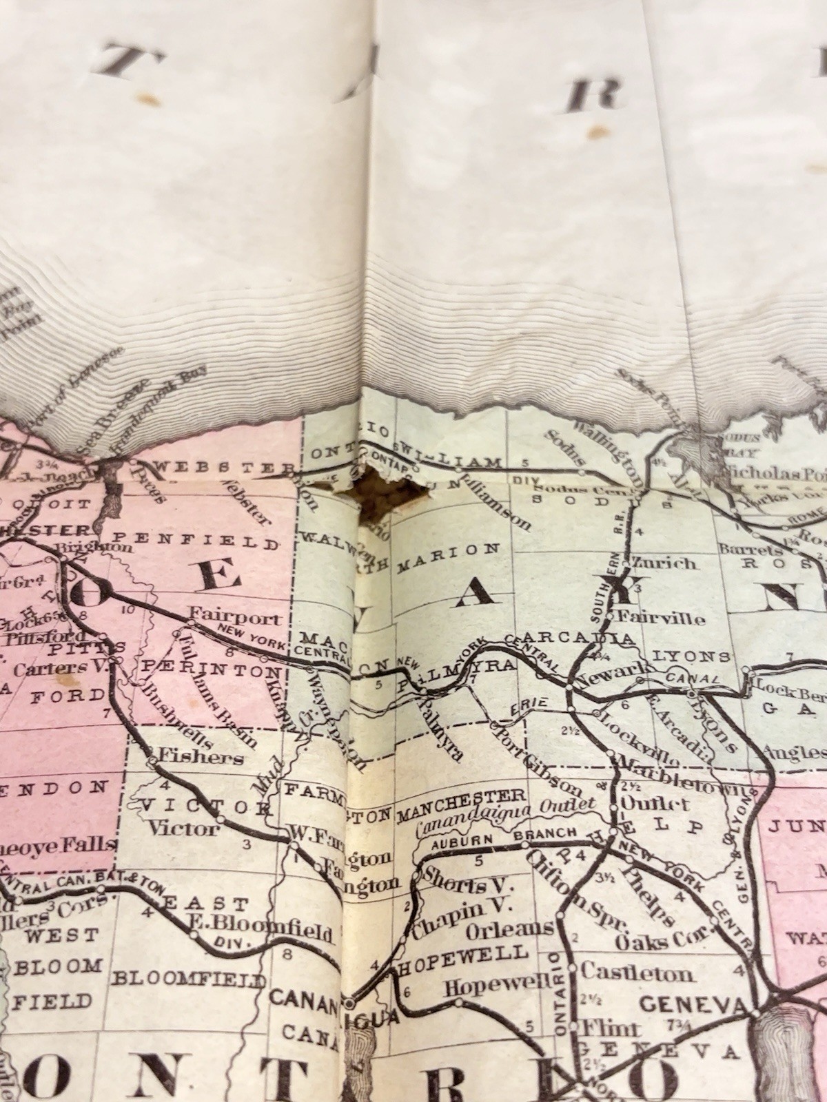 Railroad Collectibles Coltons Rail Road Map NY Canada 1883 & Romance Of Railway
