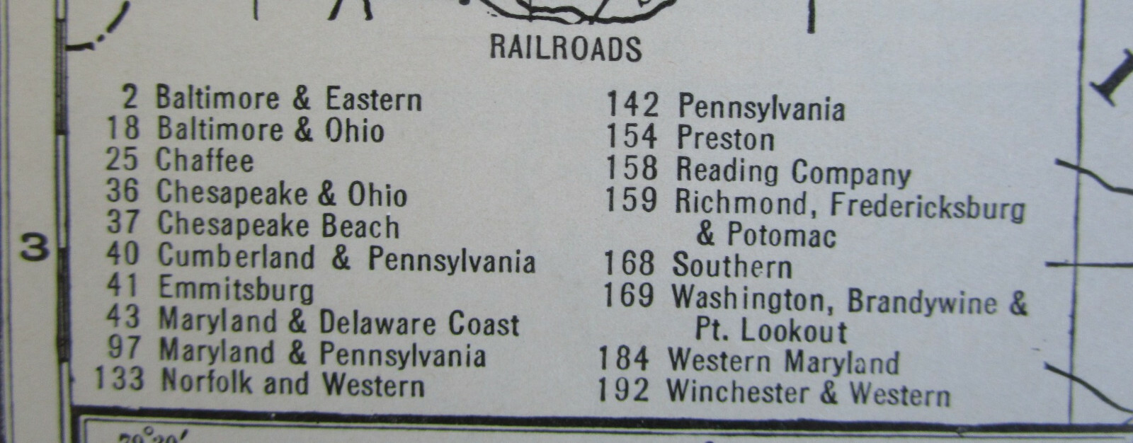 MD DE MA 1933 MARYLAND DELAWARE RAILROAD Map CHAFFEE RR ~or~ MASSACHUSETTS RI