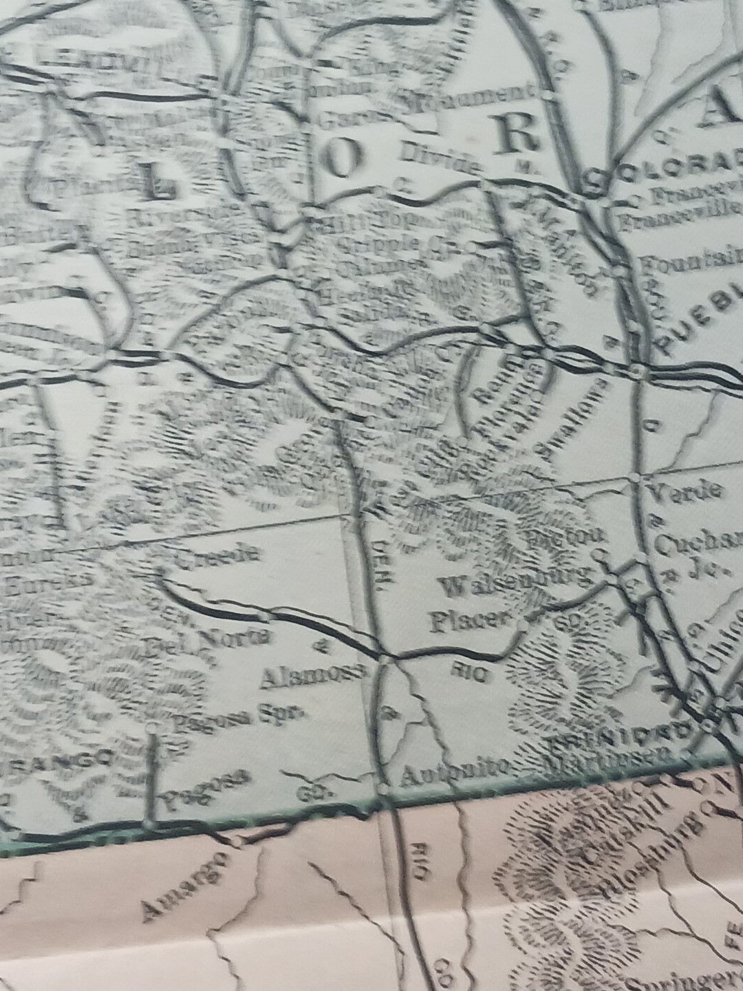 1901 Railroad Map Utah Colorado Arizona New Mexico all Train Route Lines 9×11″