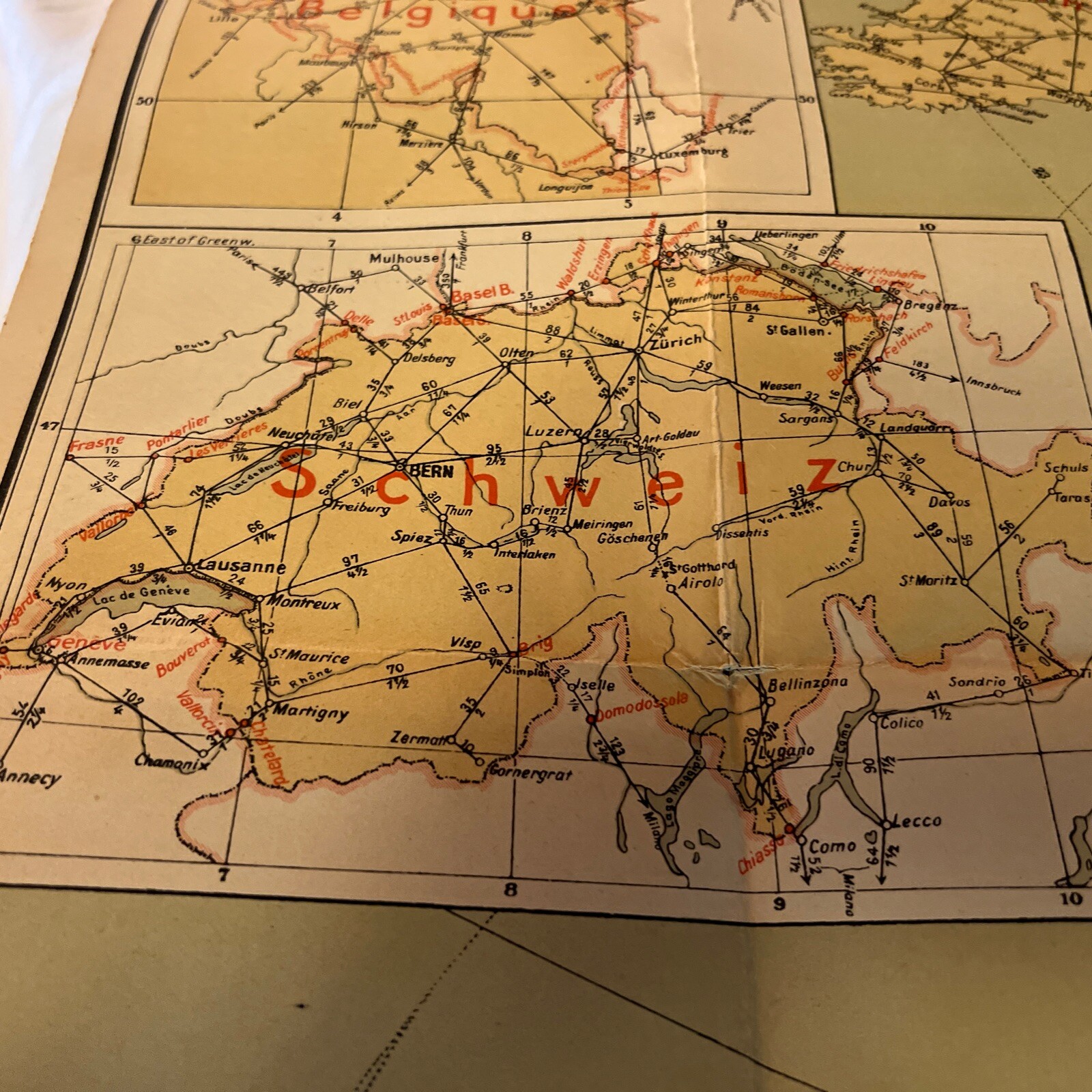 Jancourt’s railway and steamship tourist map of Europe