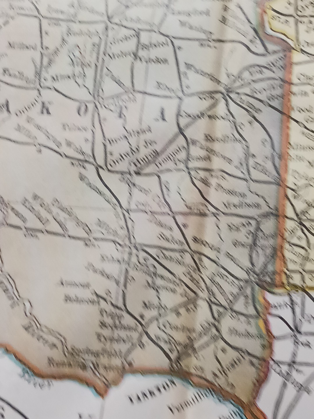 ~1896 Railroad Map Minnesota North South Dakota all Train Routes Stations 9×11″