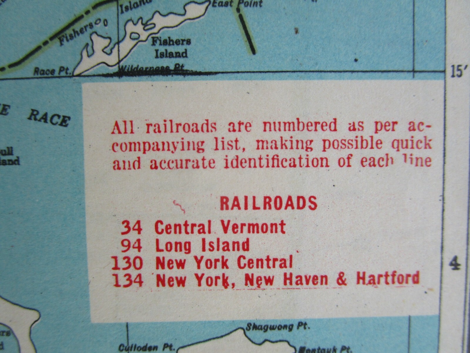 CT CO 1948 CONNECTICUT RAILROAD Map. ~or~ COLORADO Railway Map 1950s Mid Century