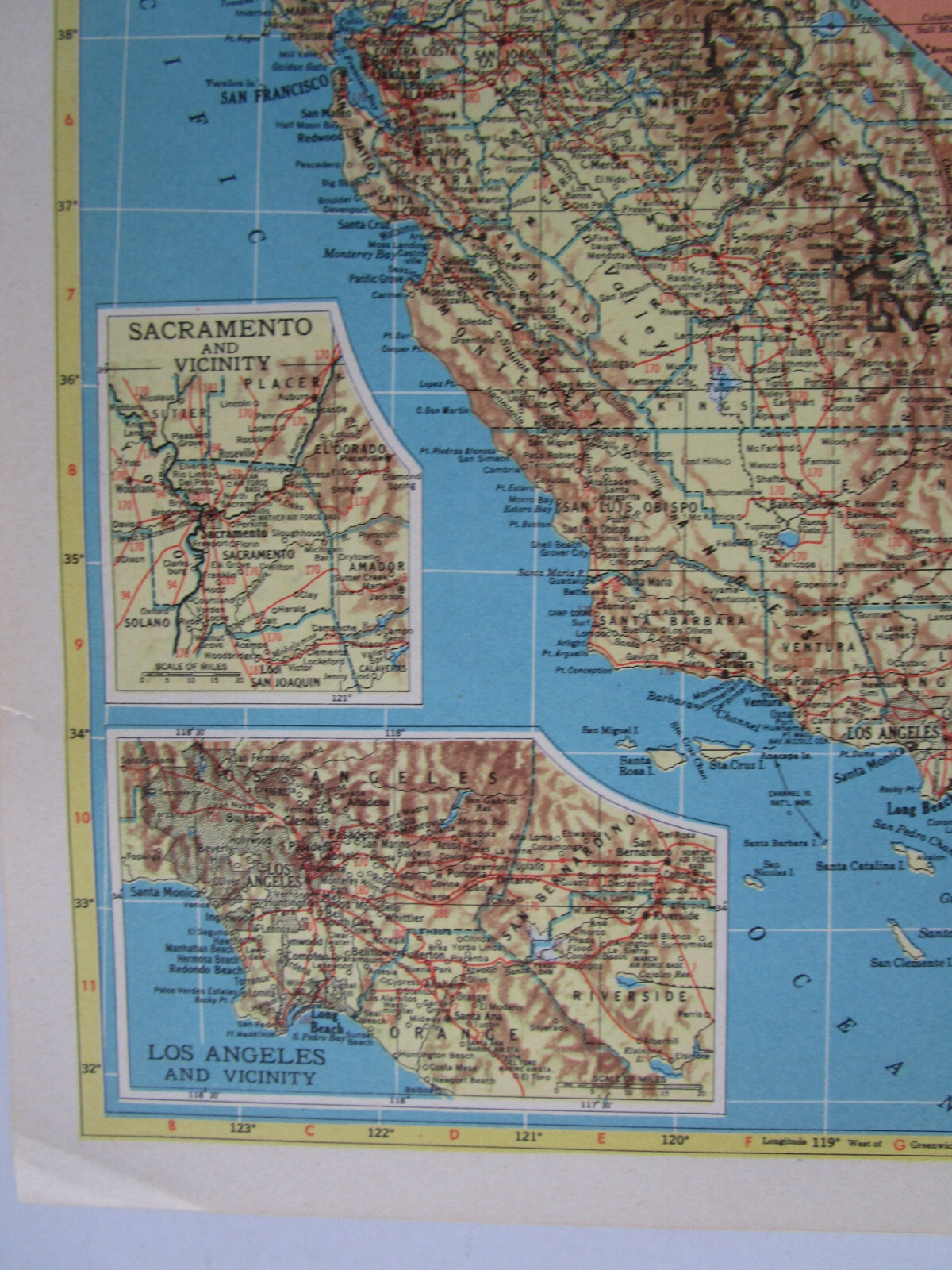 AR CA 1952 ARKANSAS RAILROAD Map. FORDYCE & PRINCETON RR ~or~ CALIFORNIA