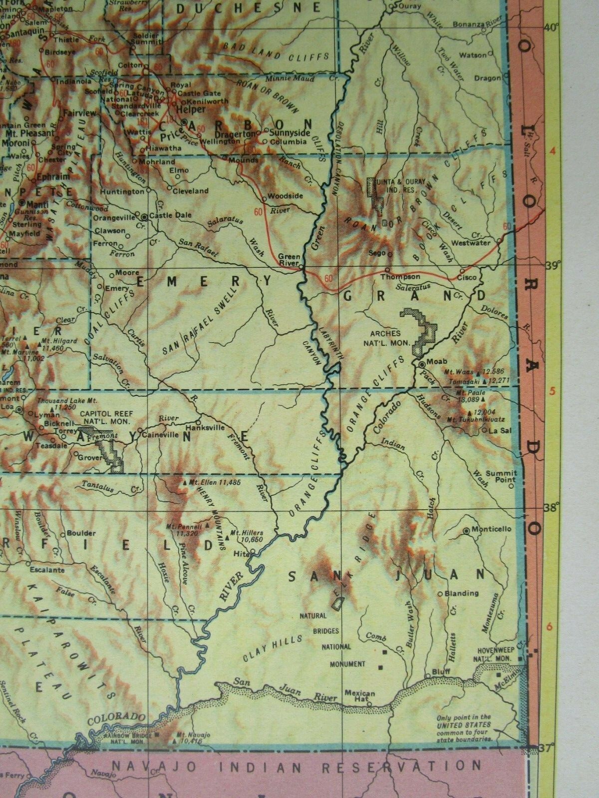 TX UT 1952 TEXAS RAILROAD MAP. ROCKDALE SANDOW & SOUTHERN RR or UTAH 1950s
