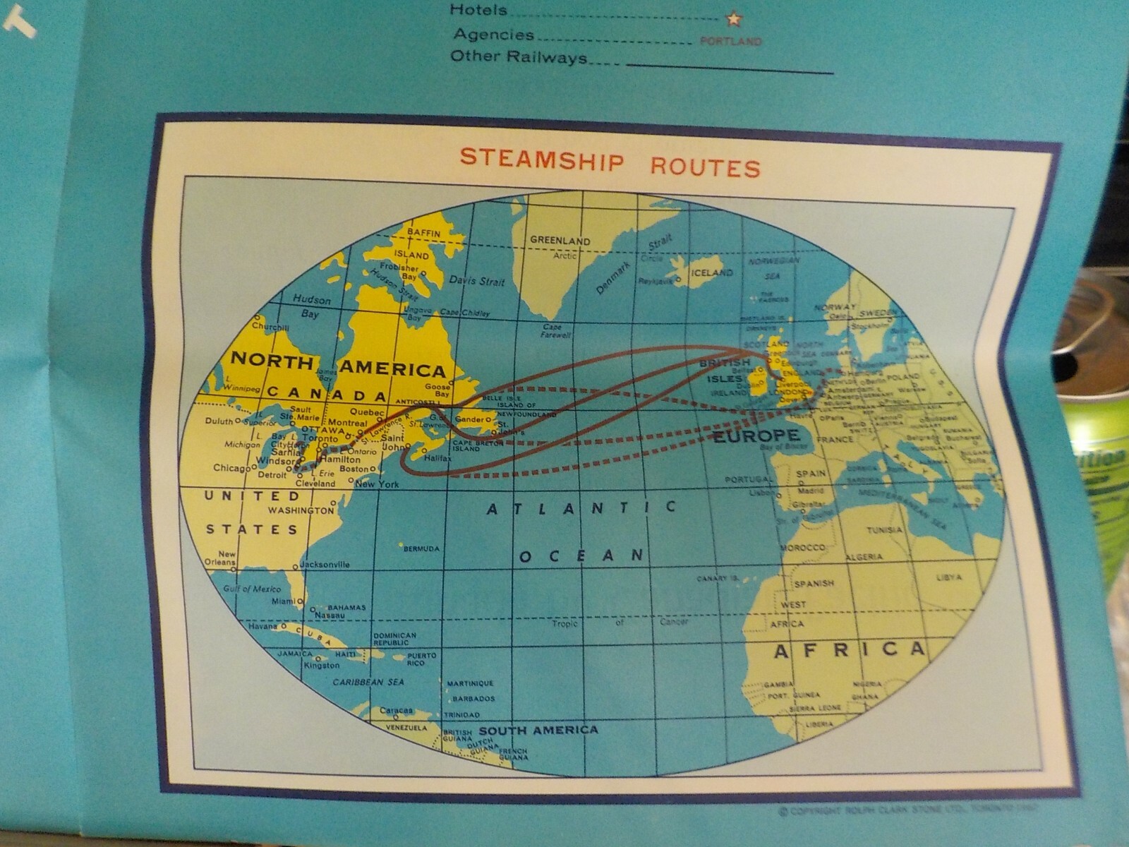 Map Canadian Pacific All Services Map 1967 Foldout Map