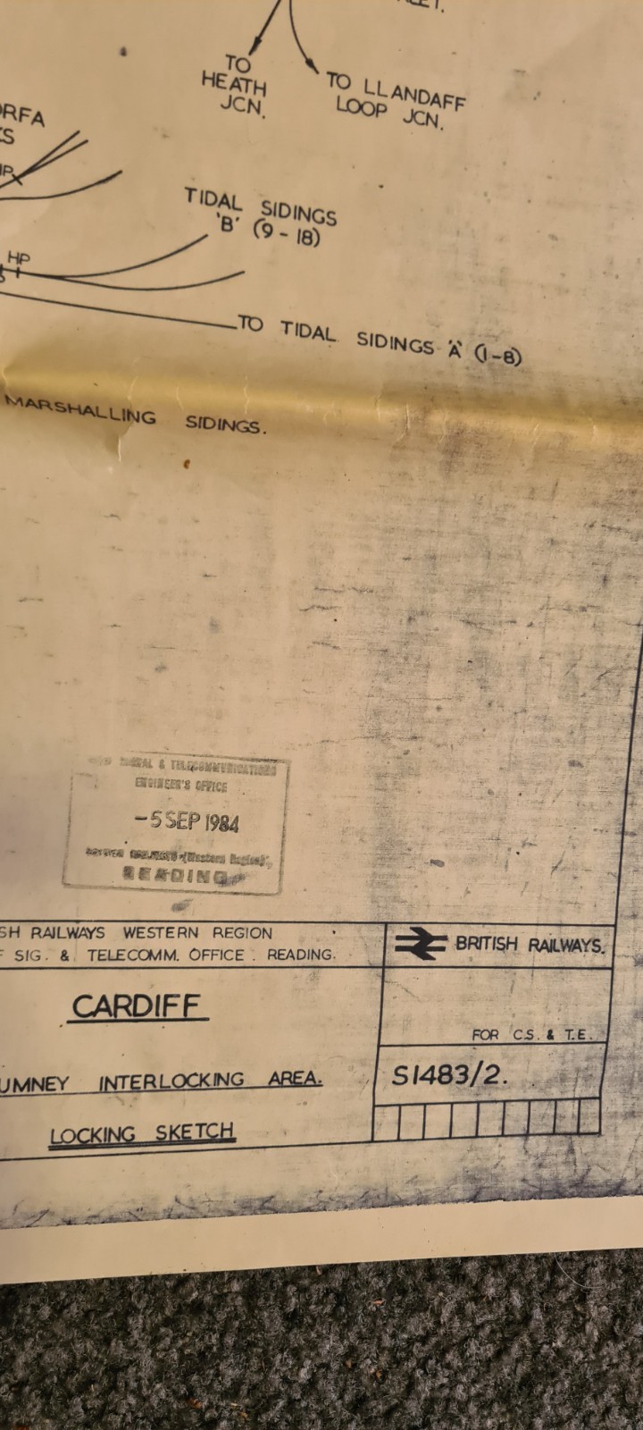 Rumney Cardiff Wales Railway plans – 1967 – Interlocking System Locking Sketch