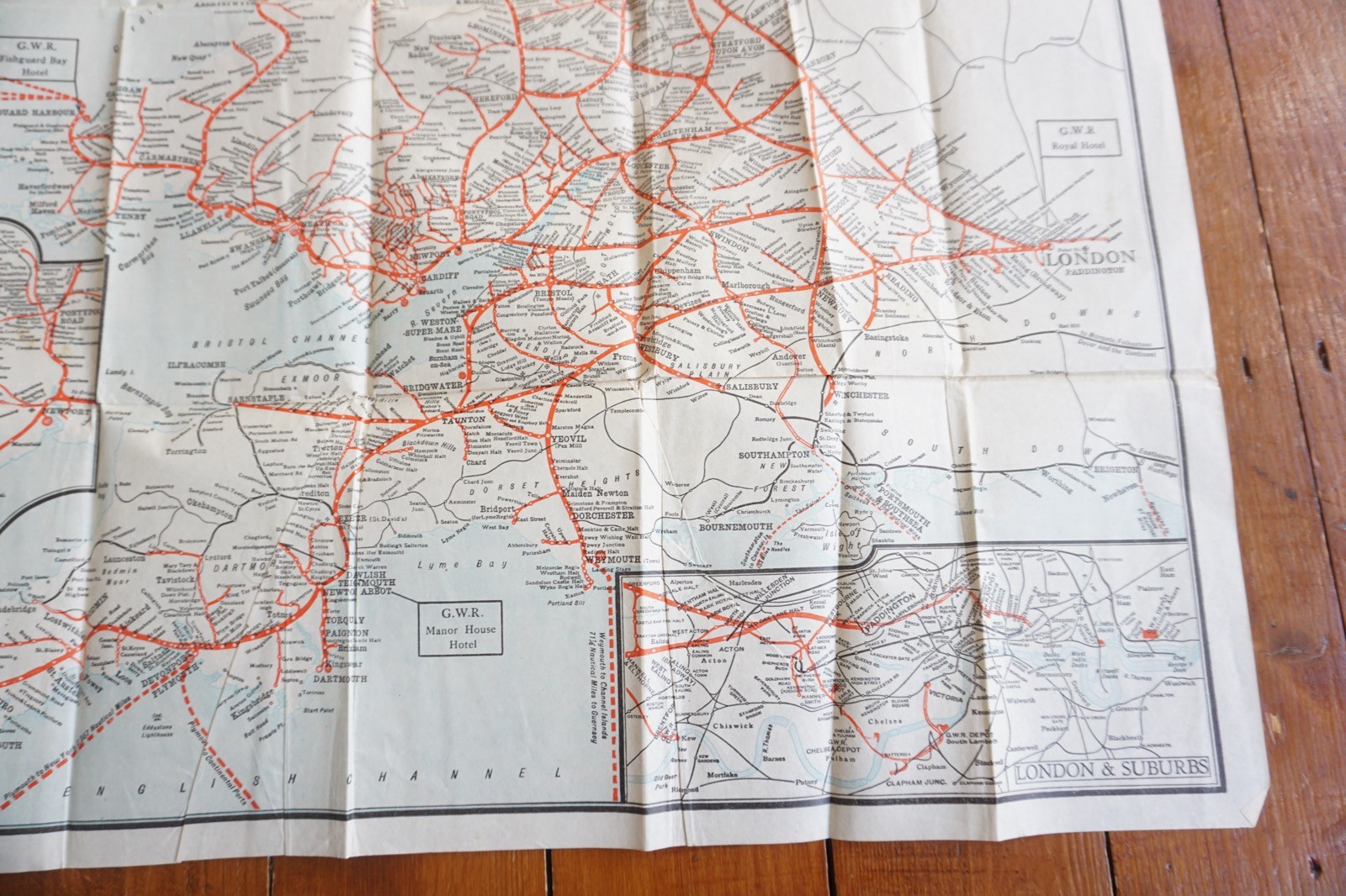 GWR Great Western Railway Map 66cm x 51cm Ref 26