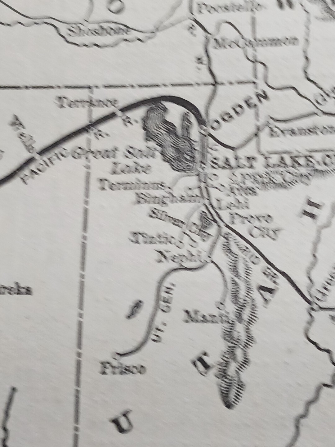 1902 Train Route Map SOUTHERN PACIFIC SYSTEM all railroad Lines Stations Cities