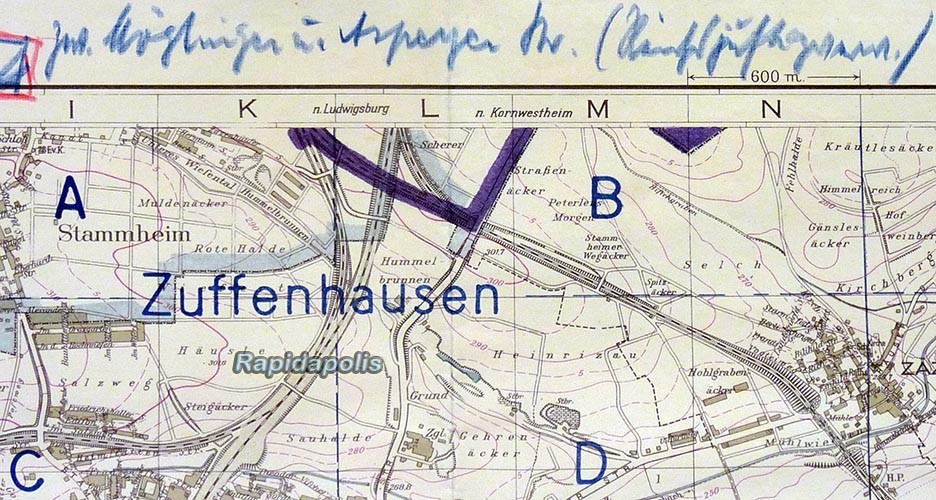 Original Official 1942 German CITY GOVERNMENT MAP OF STUTTGART ~ very rare