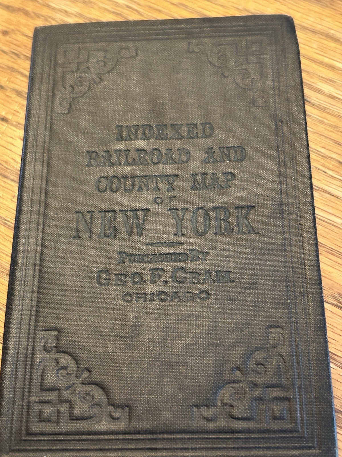 Indexed Railroad And County Map Of NY 60 Pages Geo Cram Pub. Mid 1850s Ex Con