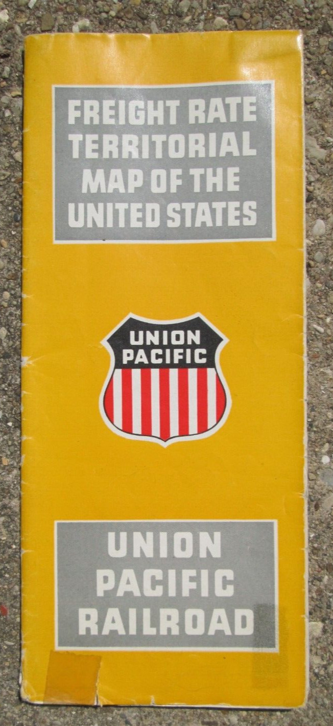1949 Union Pacific Railroad Territorial Freight Rate Map of the United States