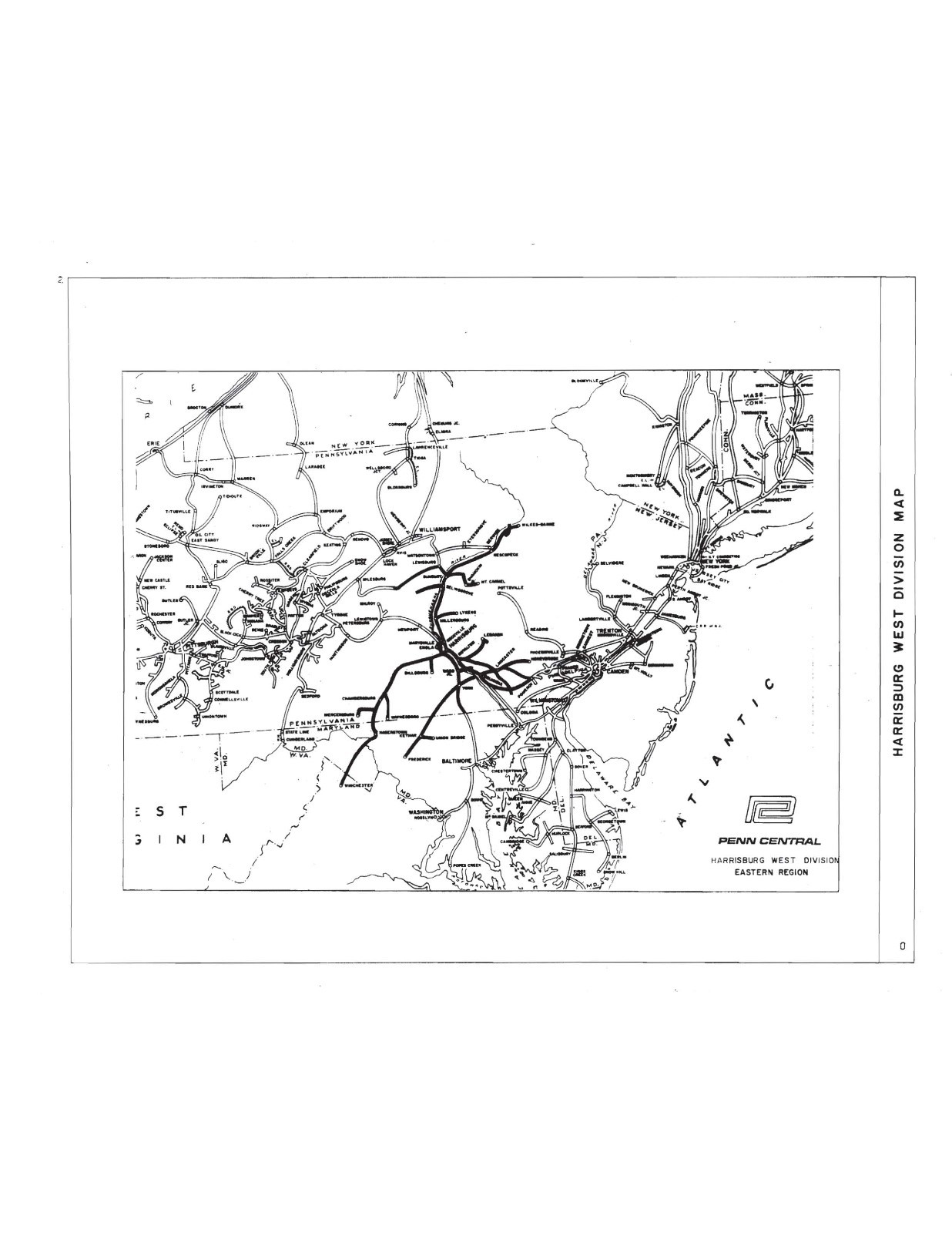 Penn Central 1972 Harrisburg West Div Track Chart PDF Pages on DVD – New Listing